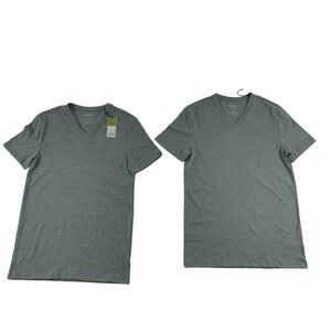 Goodfellow & Co Men's Gray V Neck T Shirt Size Small Lyndale Tee 2 Pack